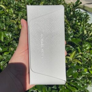 Michael Kors Textured White Eyeglasses Case